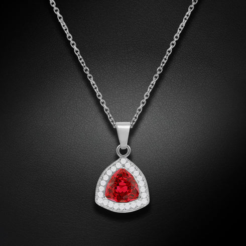 Sudraba kulons "Stihijas Maģija (Scarlet)" ar Swarovski™ kristāliem